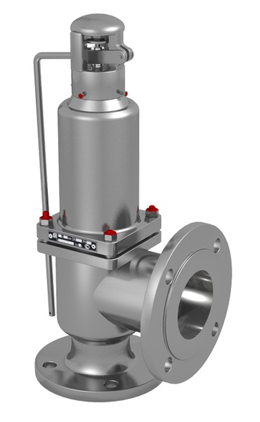 Клапан предохранительный пружинный с ручным подрывом, фланцевый 17с28нж (10-16атм), Ру-16, Ду-50